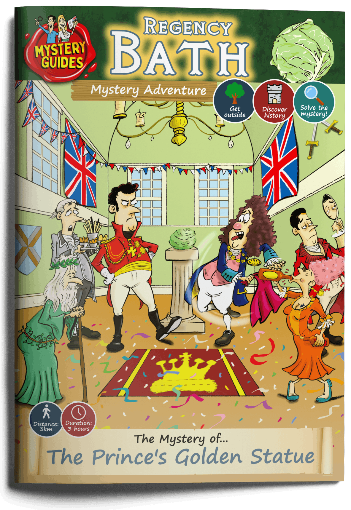 London Treasure Hunt guidebook featuring historic landmarks and family mystery adventure artwork, best gift under £20, best Secret Santa, best gift for parents