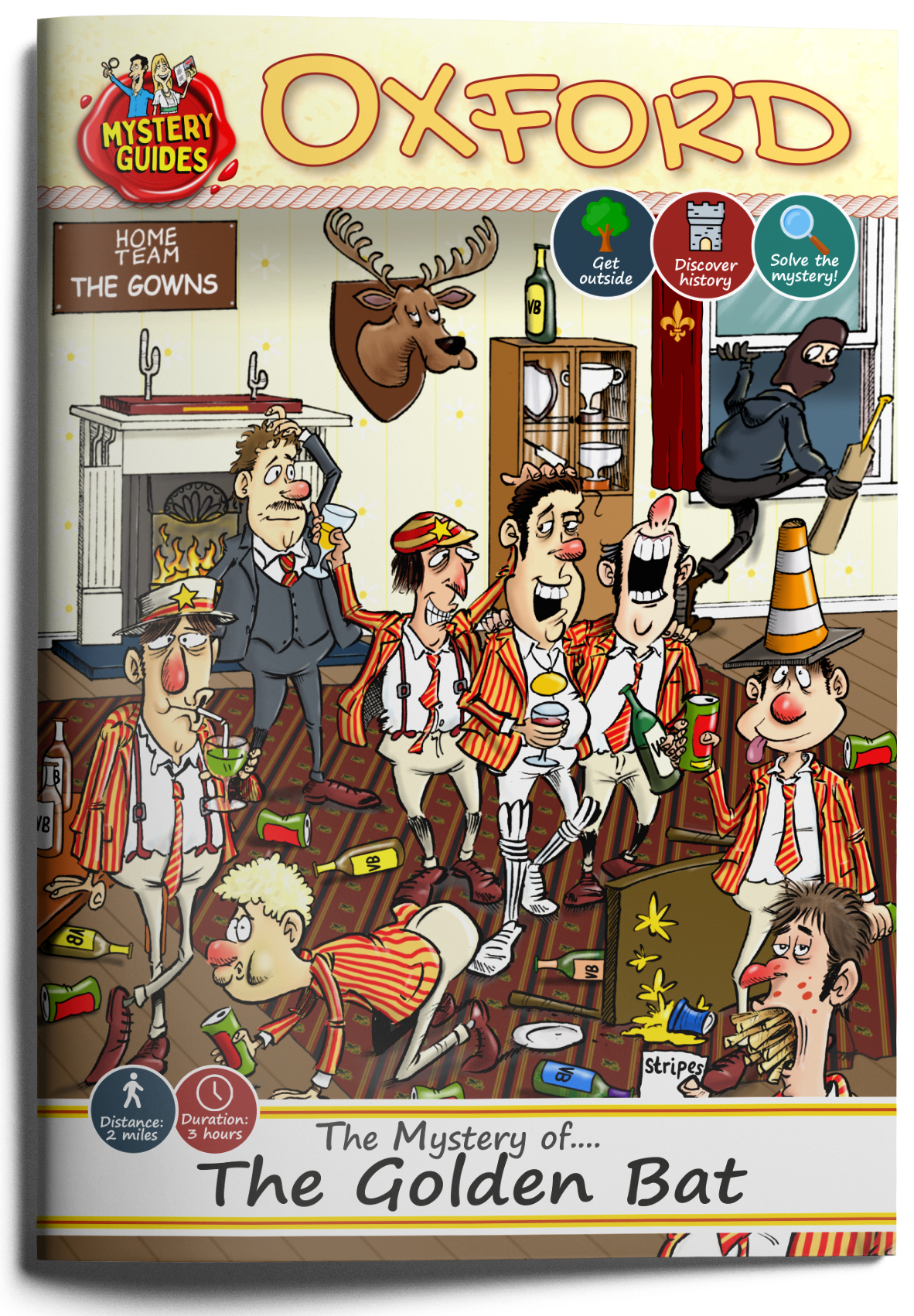 Mystery Guides Treasure Hunt illustrated activity booklet with colourful characters for treasure hunt game ideas.
